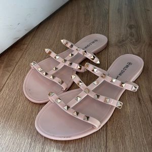 Wild Diva studded jelly sandals